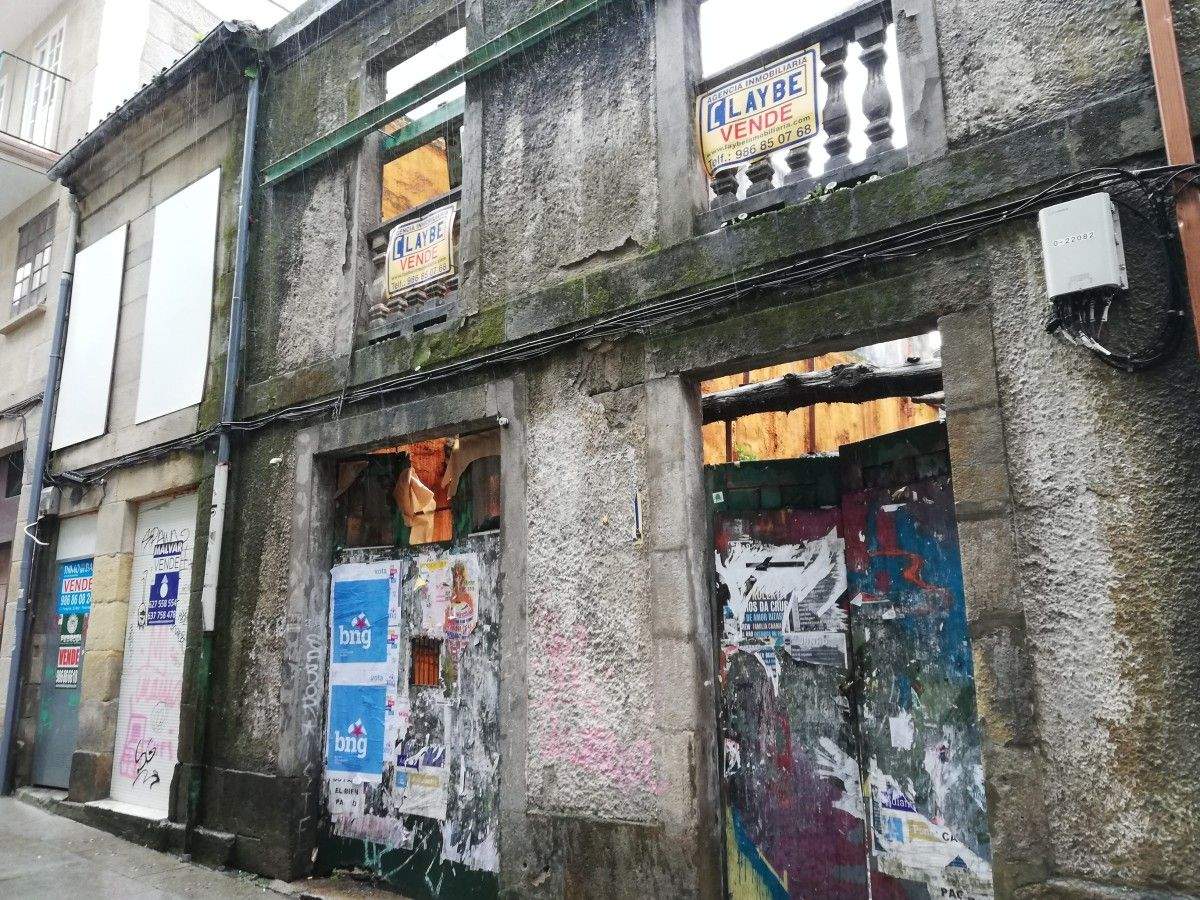 Vivendas en ruína na zona vella de Pontevedra