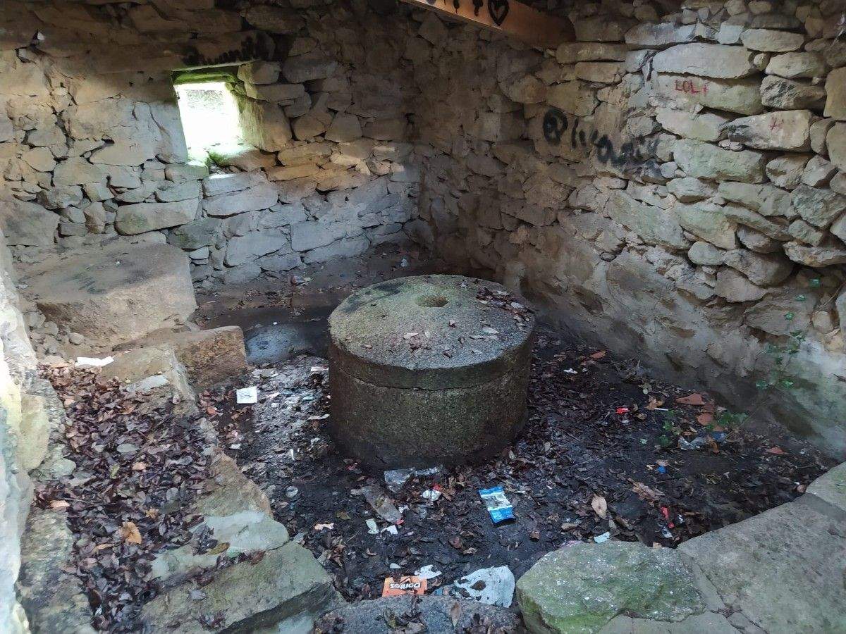 Interior de los Molinos de A Freixa