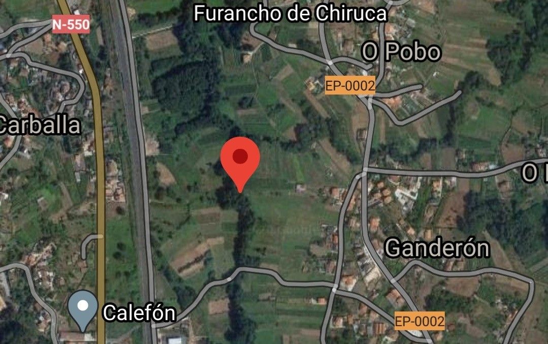 Ubicación da vertedura de augas fecais ao río Gafos