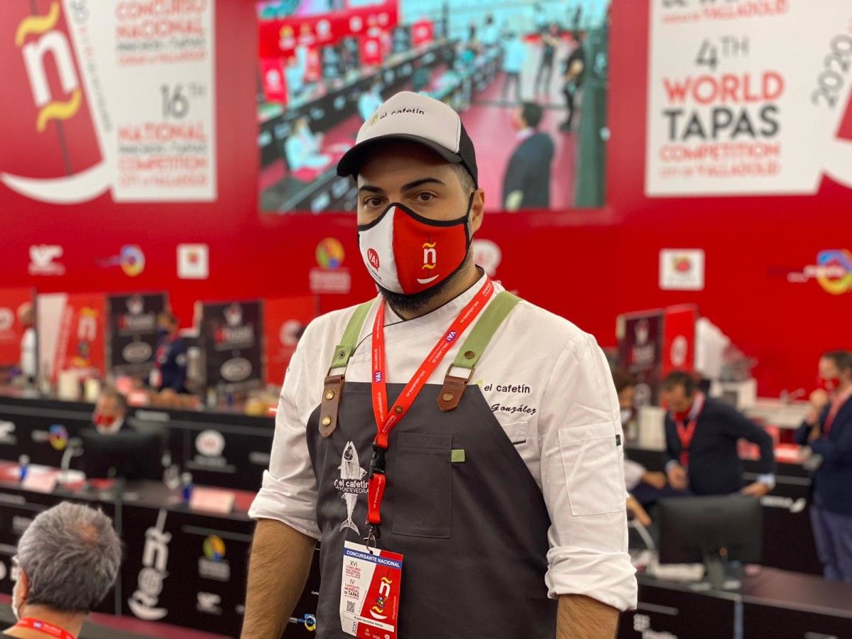 Rubén Vallejo, chef de El Cafetín, no concurso nacional de tapas de Valladolid