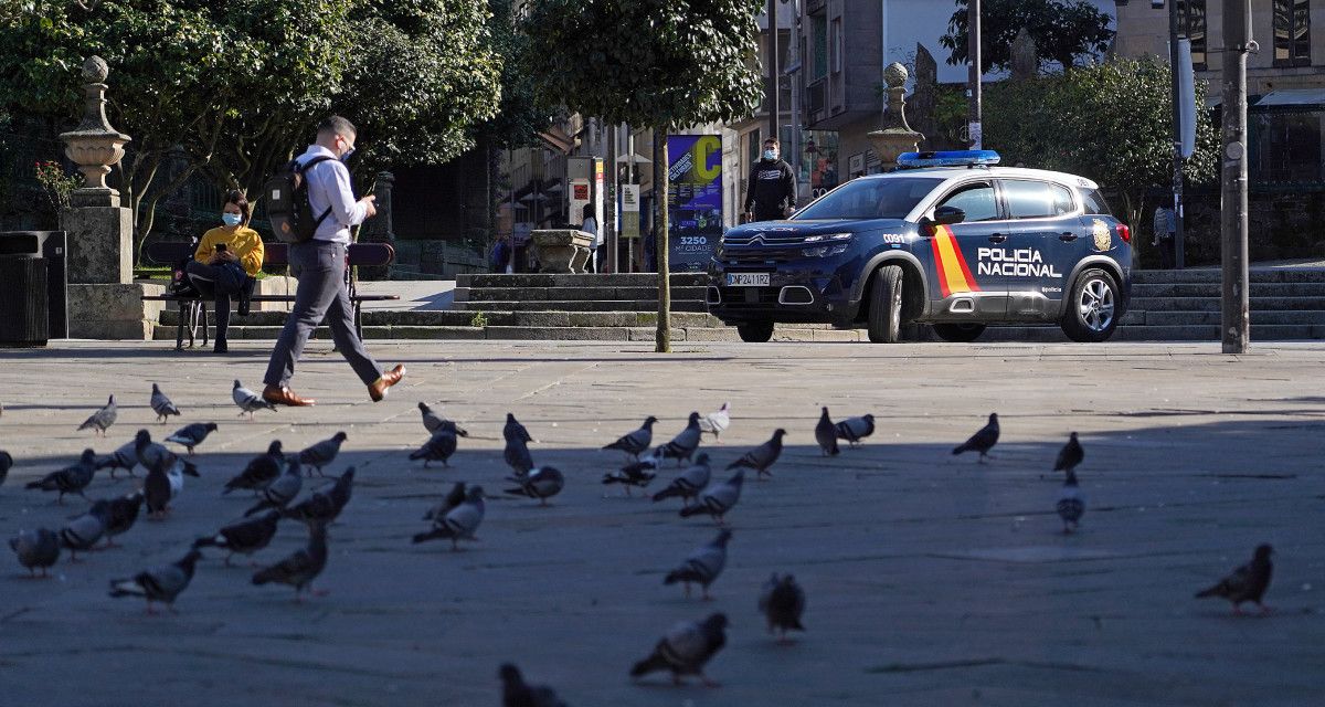 Presenza da Policía Nacional na Ferrería