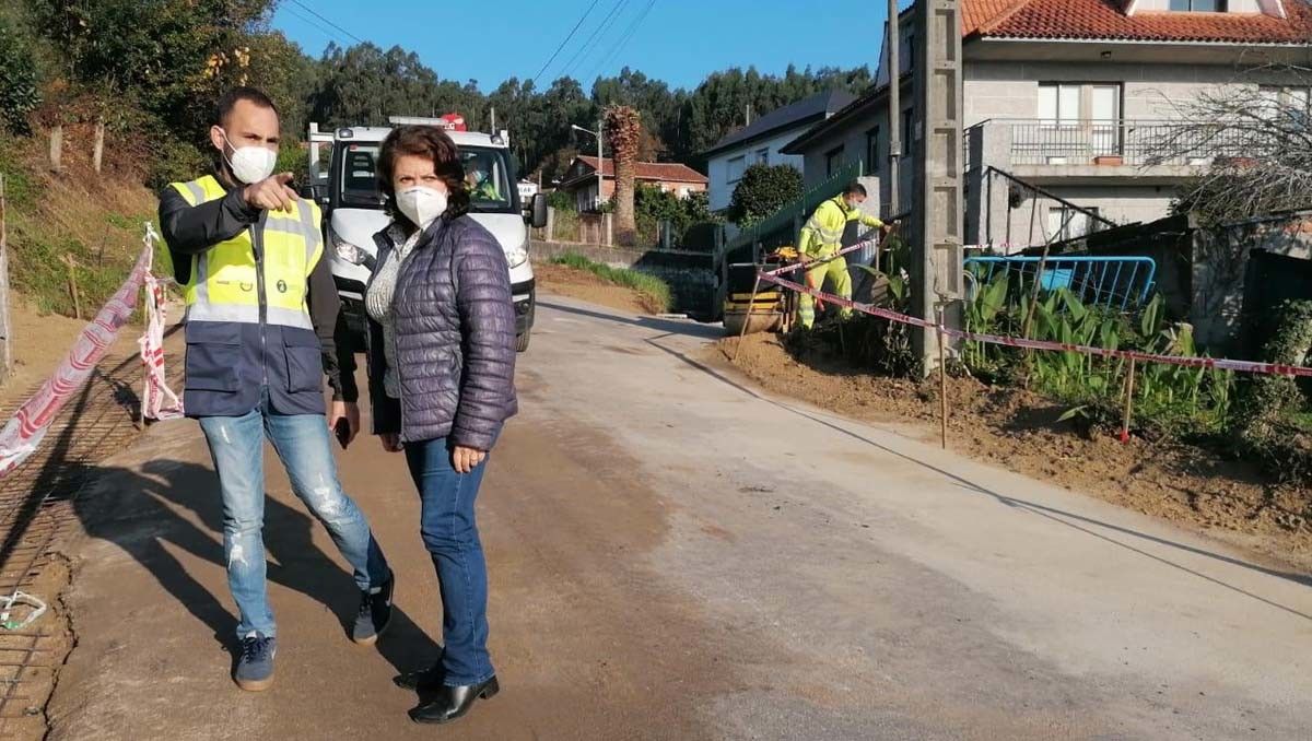 Obras de mellora do vial do Pereiro