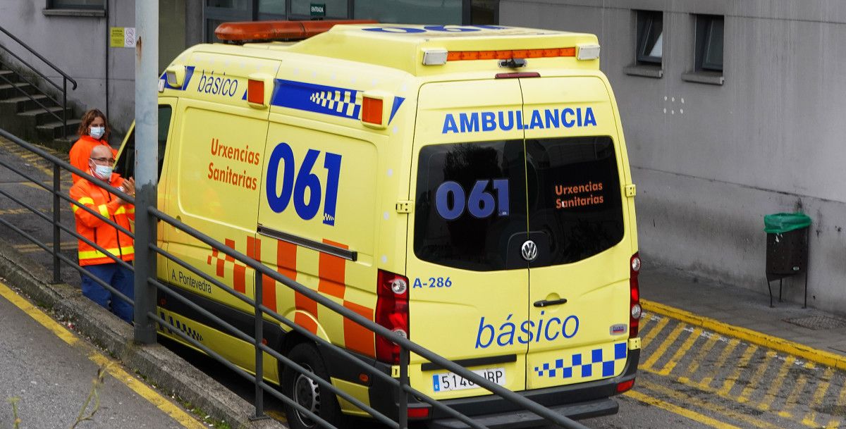 Ambulancia en Urgencias del Hospital Montecelo