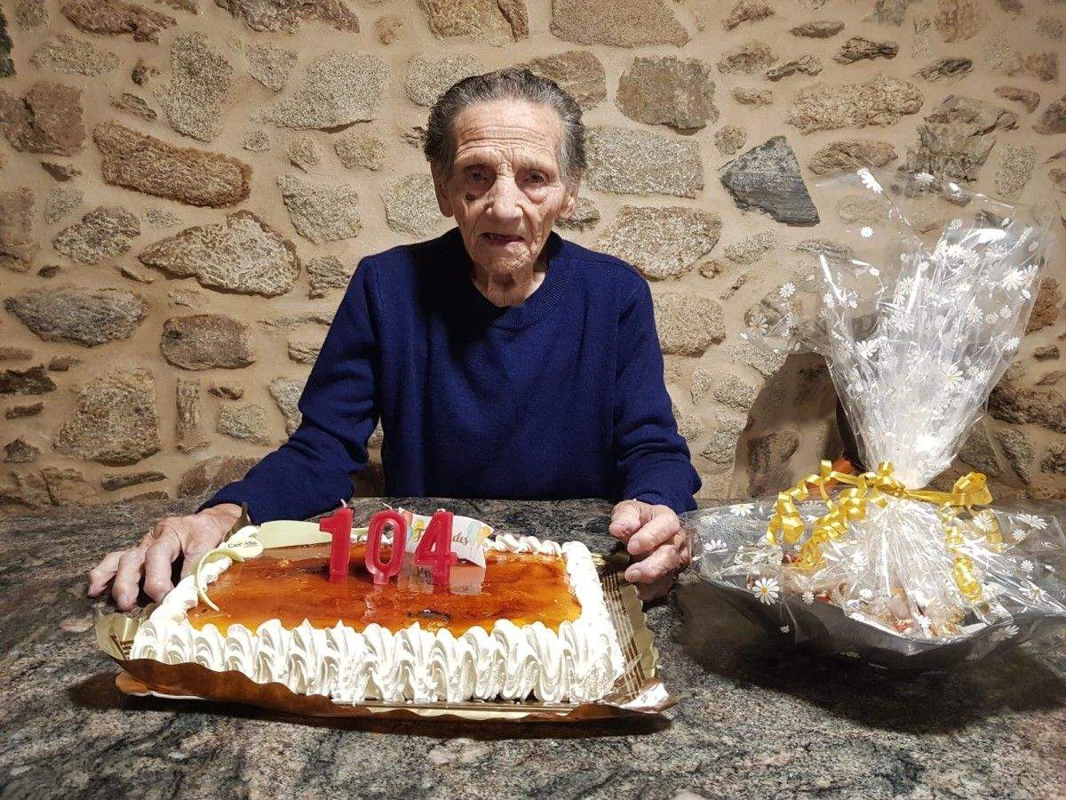 Clementina Fernández no seu 104 aniversario