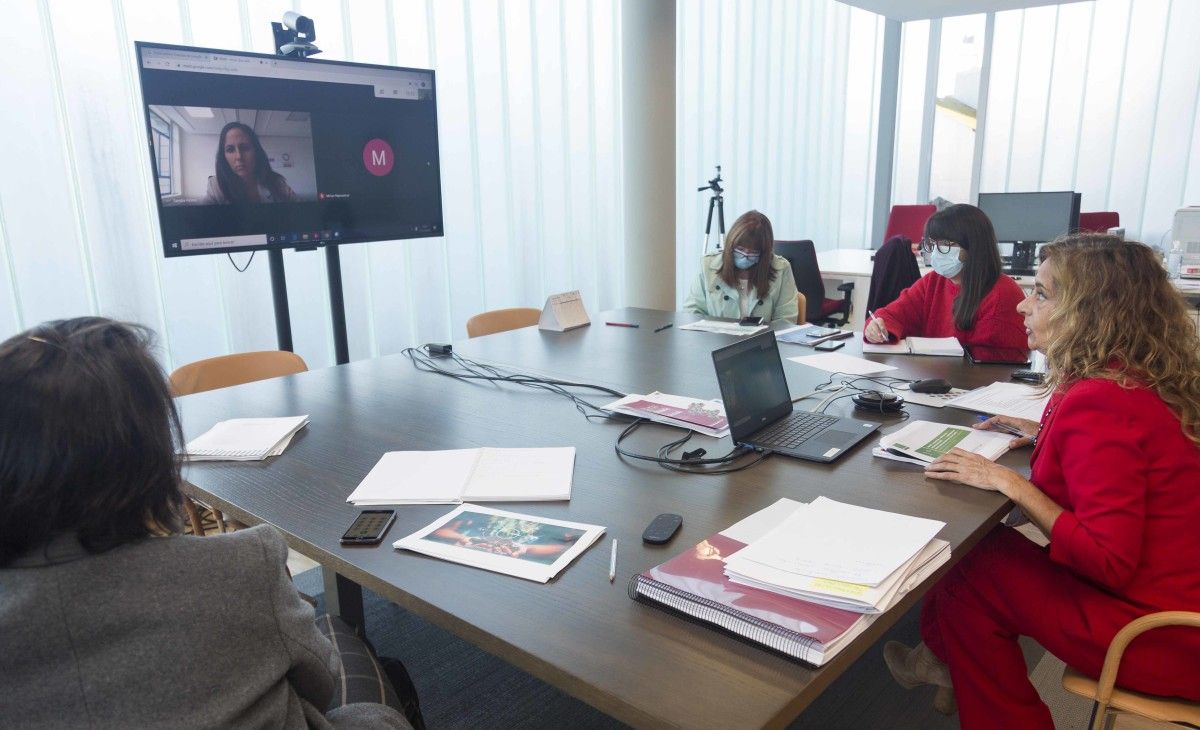 Encontro telemático entre a presidenta da Deputación e a secretaria de Estado da Axenda 2030