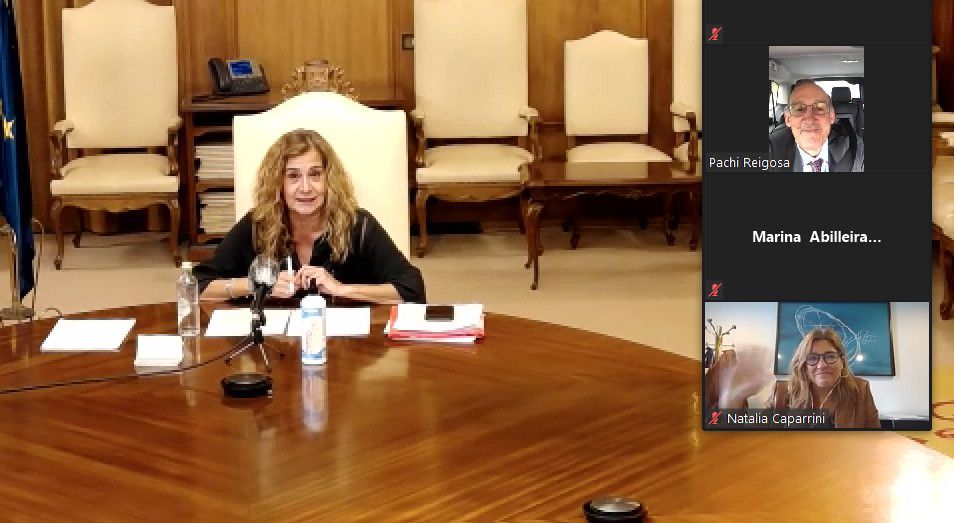 Encuentro telemático de la presidenta de la Deputación con el rector de la Universidade de Vigo