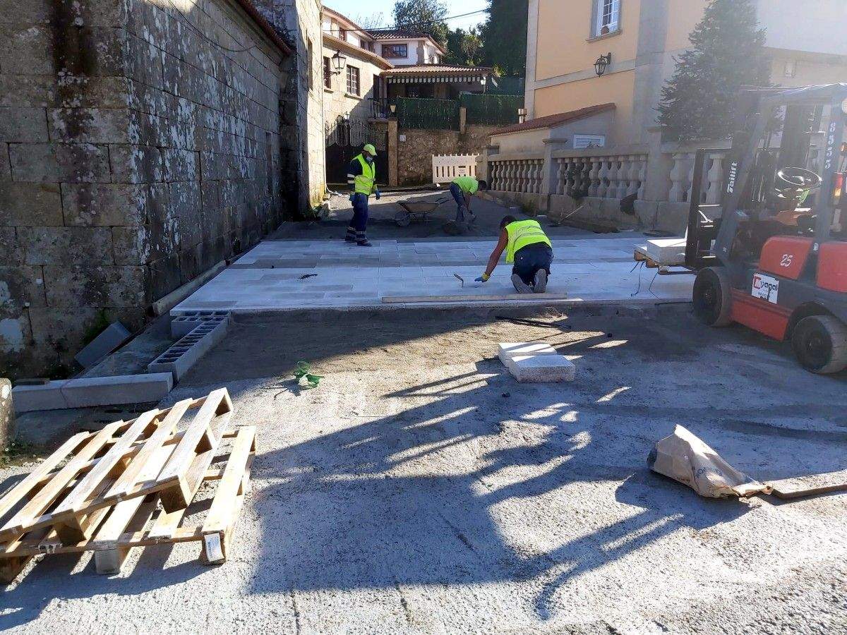 Obra para crear a senda peonil entre Alba e San Caetano