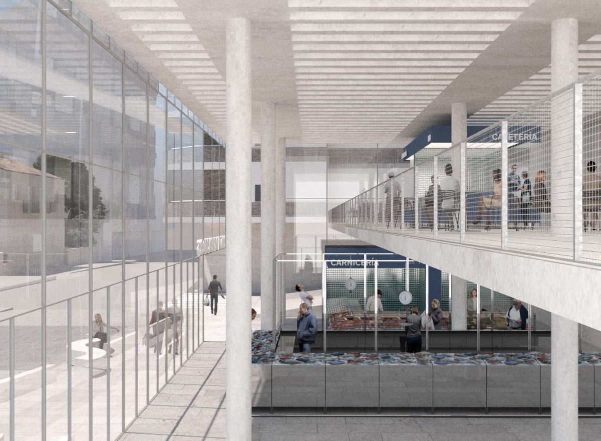 Proxecto gañador do concurso de ideas para o futuro mercado de abastos de Sanxenxo