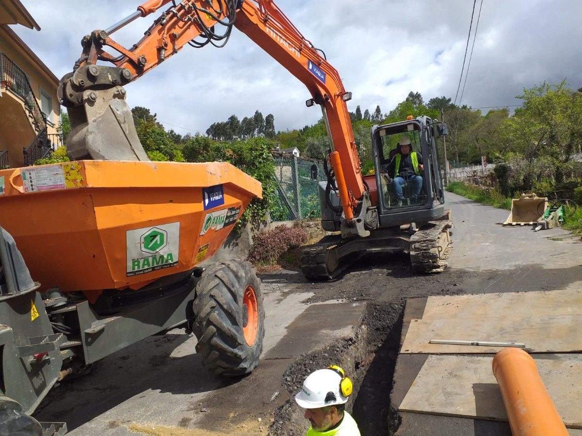 Obras de saneamento no rural de Pontevedra 