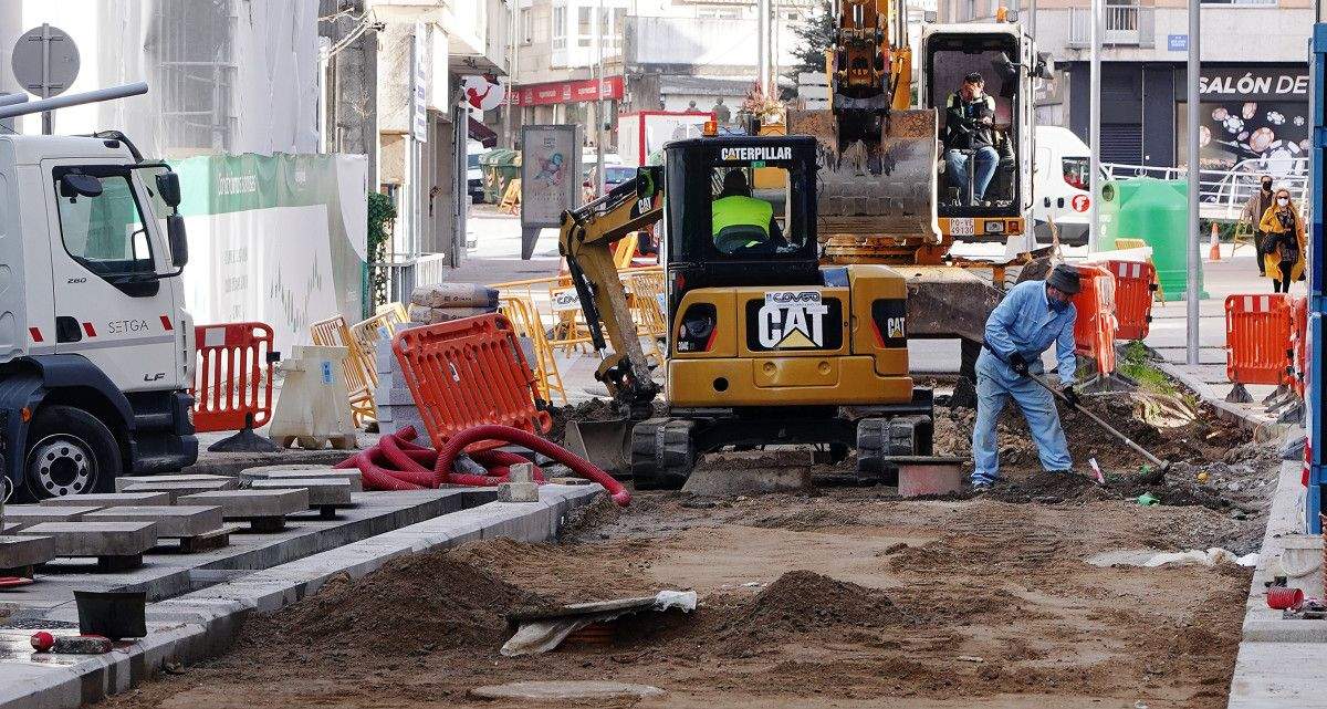 Obras de reforma de la calle Loureiro Crespo