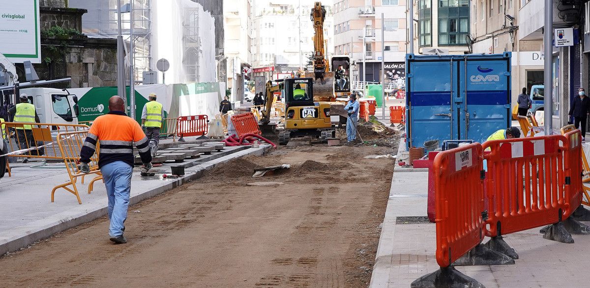 Obras de reforma de la calle Loureiro Crespo