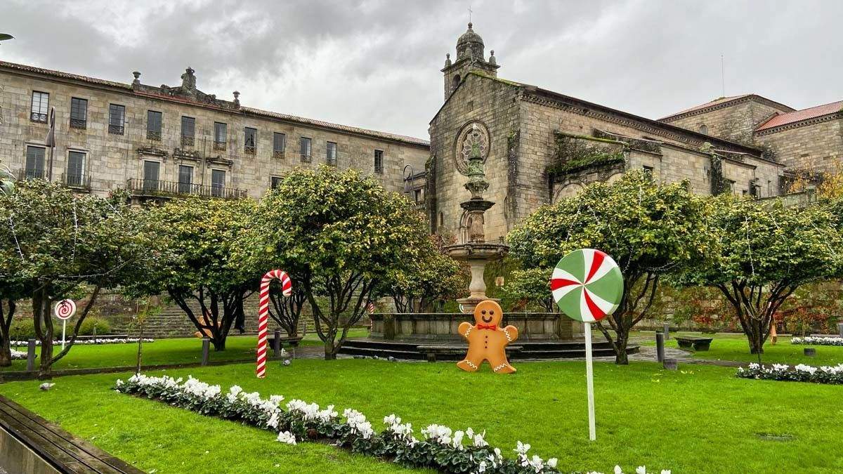 Decoración de Nadal nos xardíns da Ferrería