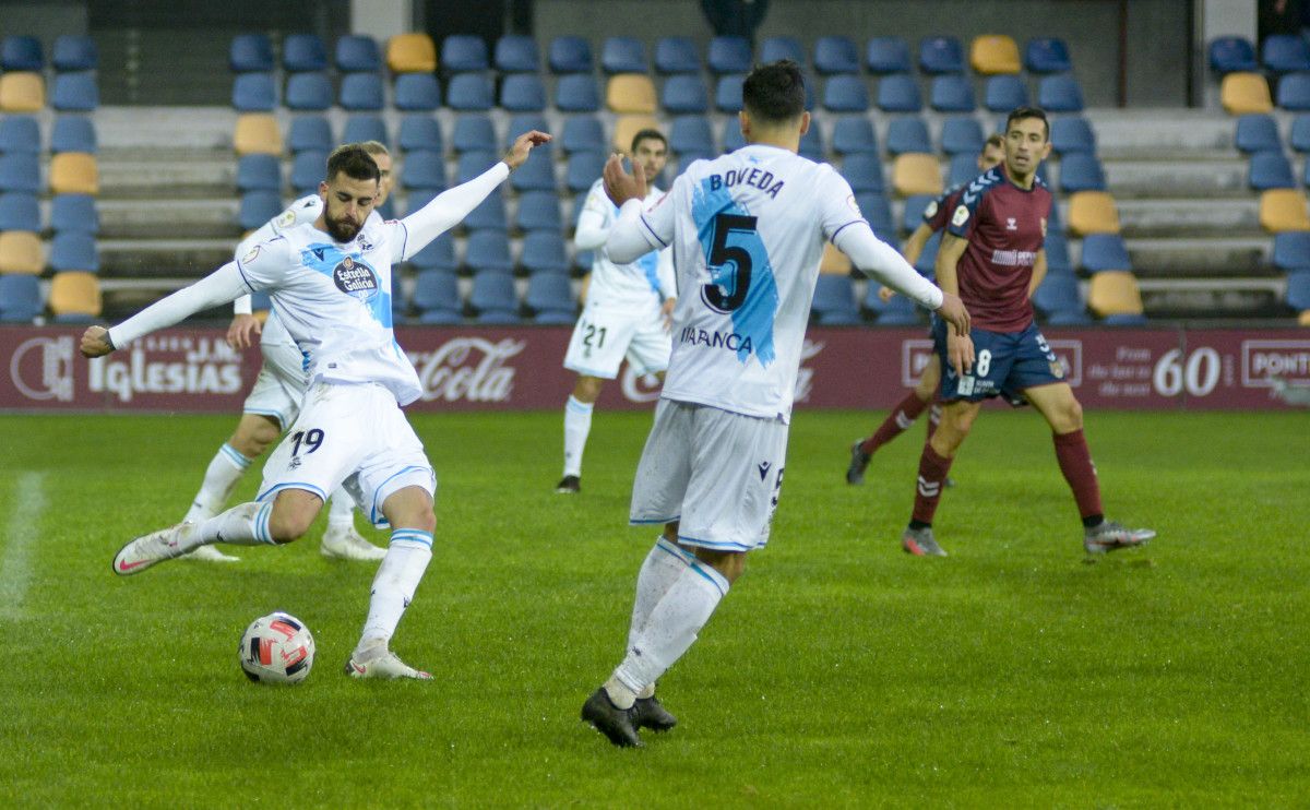 Partido de Segunda División B en Pasarón entre Pontevedra CF e RC Deportivo da tempada 2020/2021