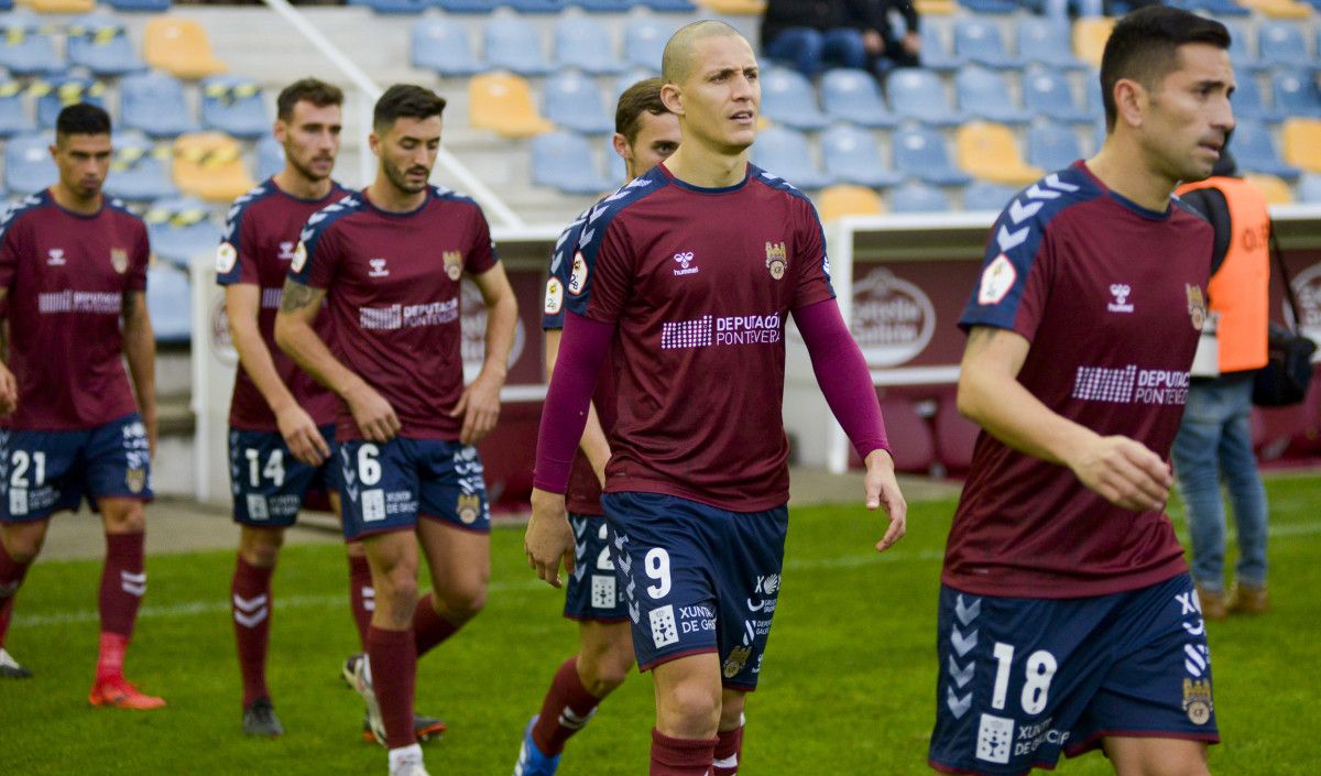 Partido de Segunda División B en Pasarón entre Pontevedra CF e RC Deportivo da tempada 2020/2021