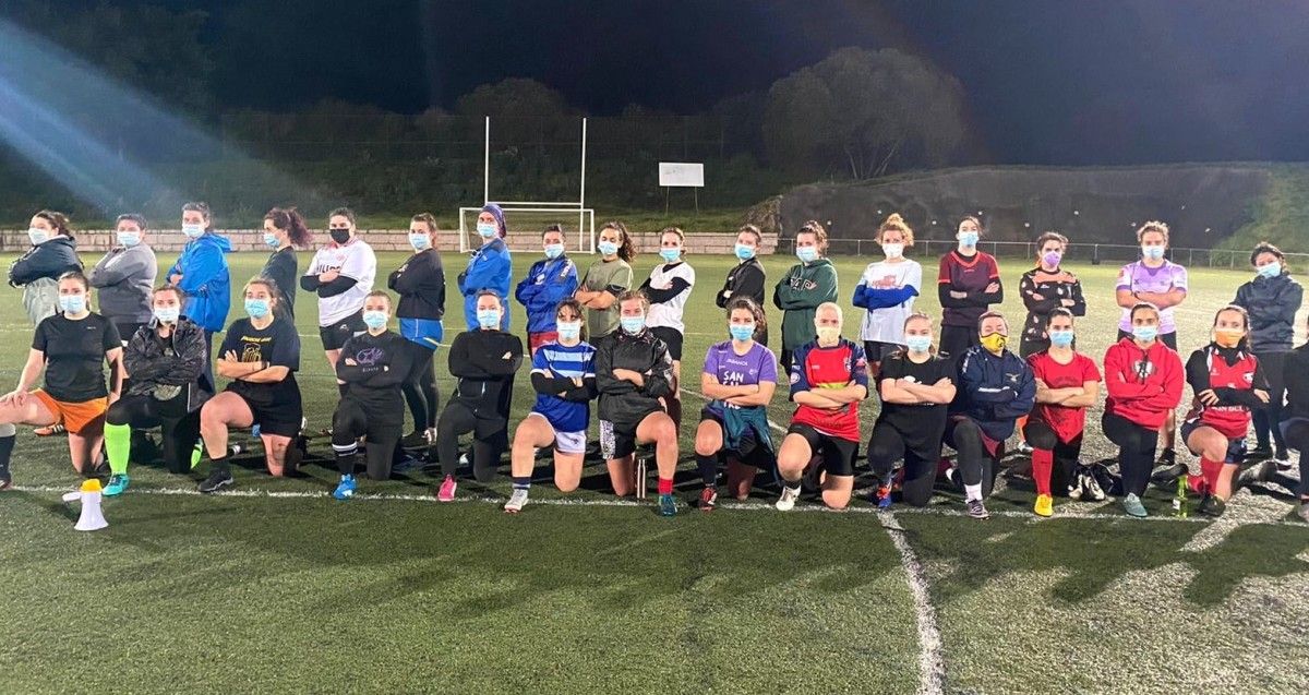Equipo feminino do Pontevedra Rugby Club que xogará na División de Honra B