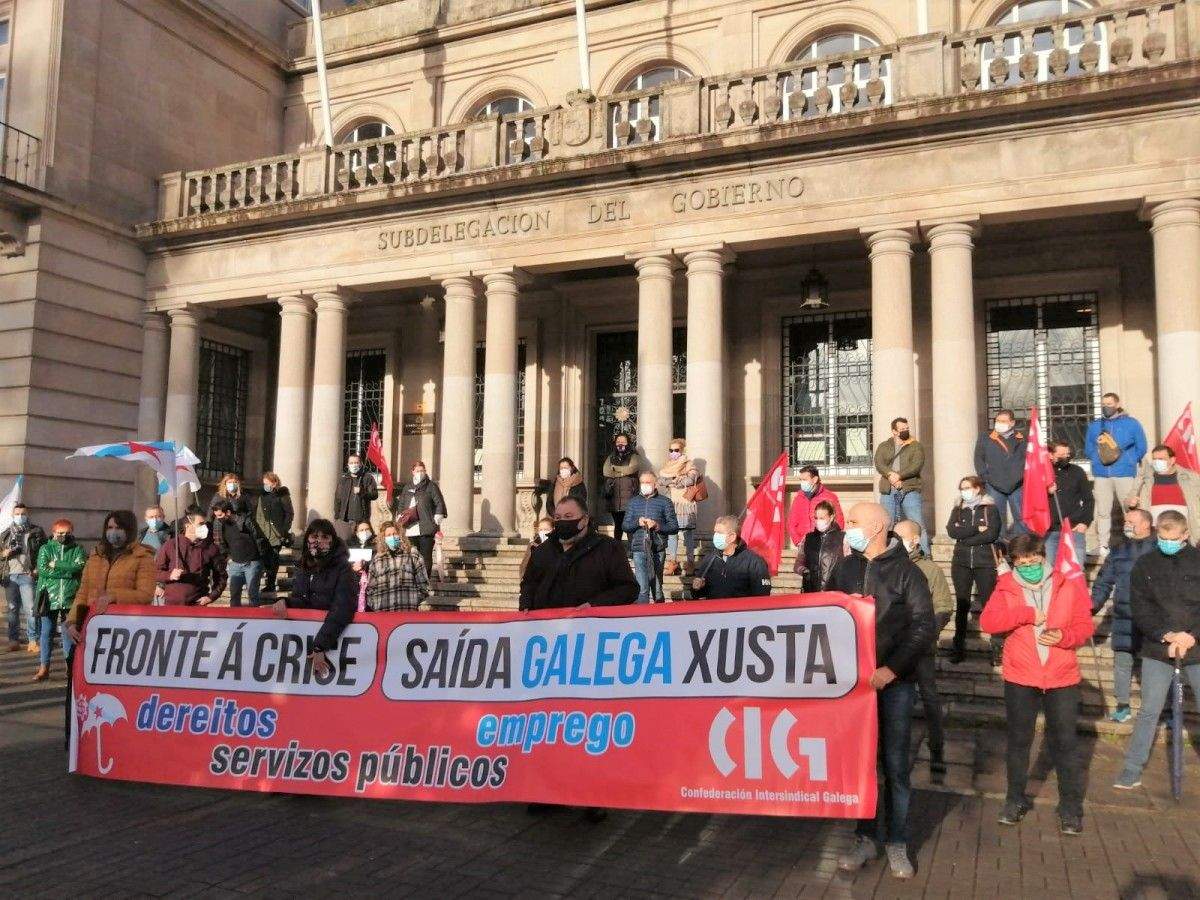 Concentración de la CIG ante la Subdelegación del Gobierno