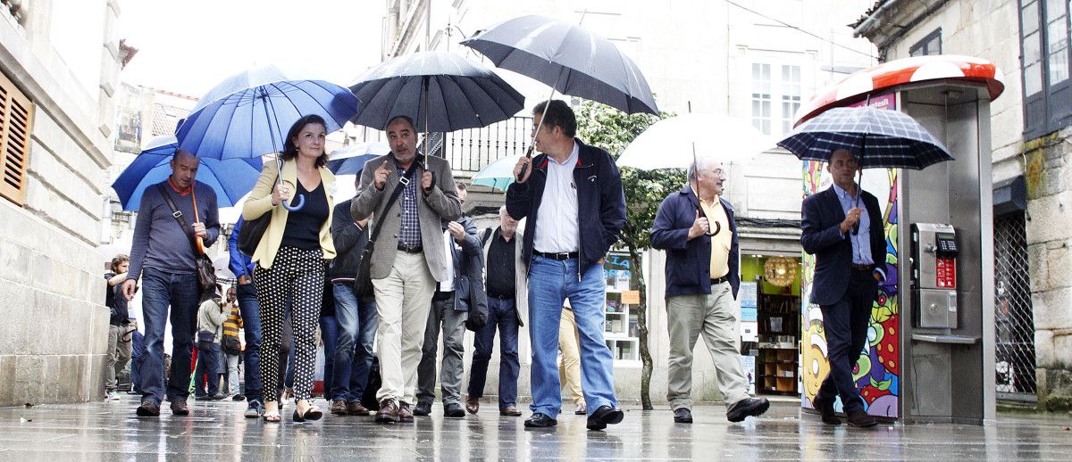 Percorrido dos membros de Intermodes polas rúas de Pontevedra Percorrido dos membros de Intermodes polas rúas de Pontevedra