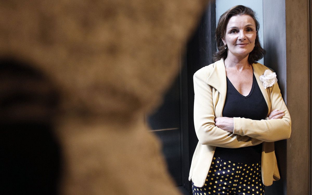 Natalie Leclerc, presidenta de Intermodes, durante a súa visita a Pontevedra