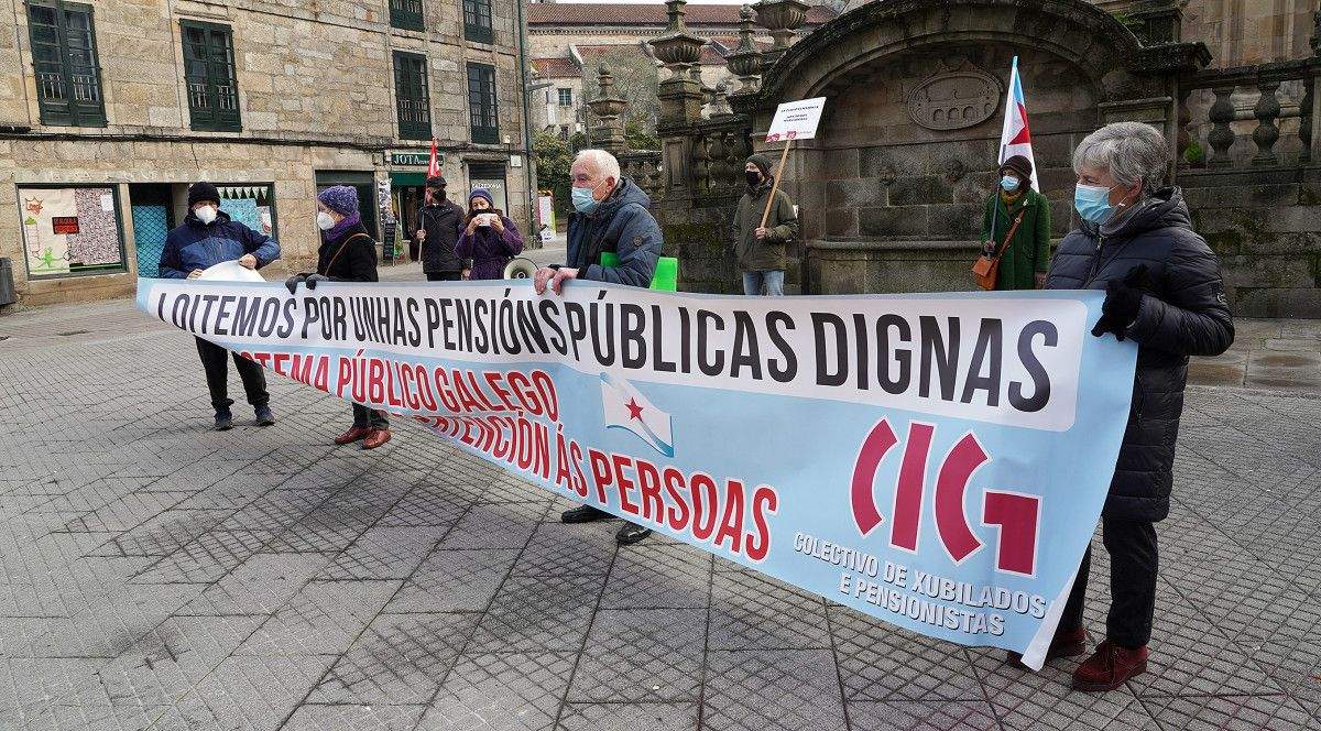 Concentración del colectivo de pensionistas y jubilados de la CIG