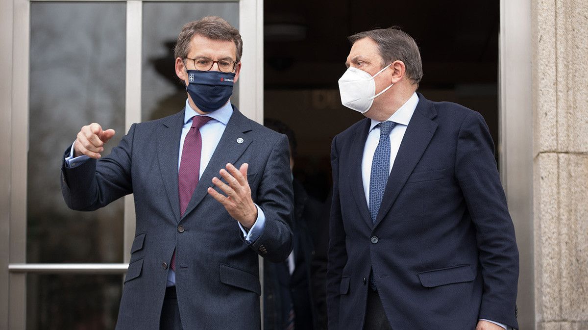 Alberto Núñez Feijóo e Luis Planas, ministro de Agricultura, Pesca e Alimentación
