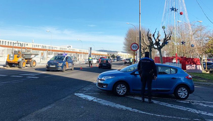 Control policial entre Marín e Pontevedra polas restricións da covid-19