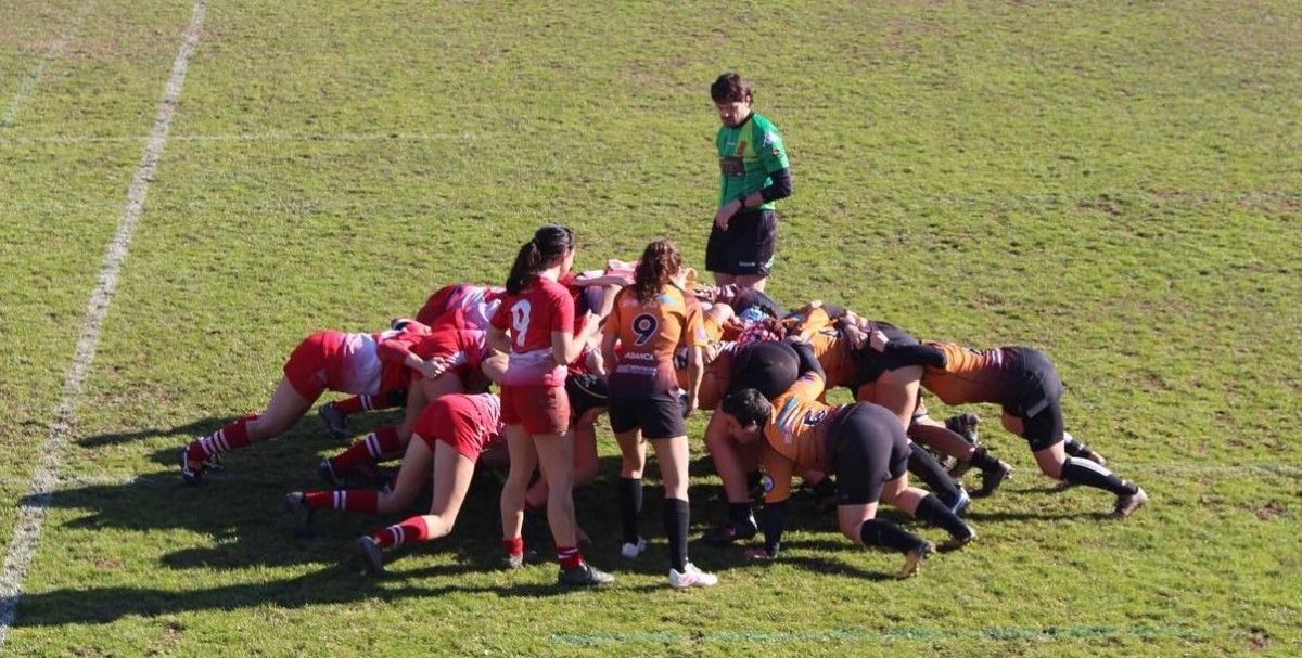 Partido entre G.E. i E.G. e Pontevedra Rugby Club da División de Honra B Feminina