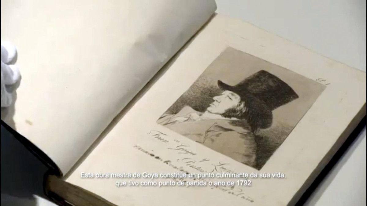 Ejemplar de los Grabados de Goya en el Museo de Pontevedra