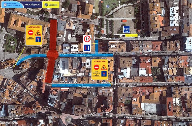 Plan de tráfico para as obras en Daniel de la Sota