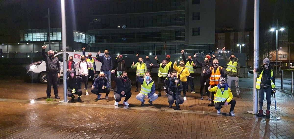 Salida de hostaleiros de Poio, Marín e Pontevedra na súa peregrinación a Santiago