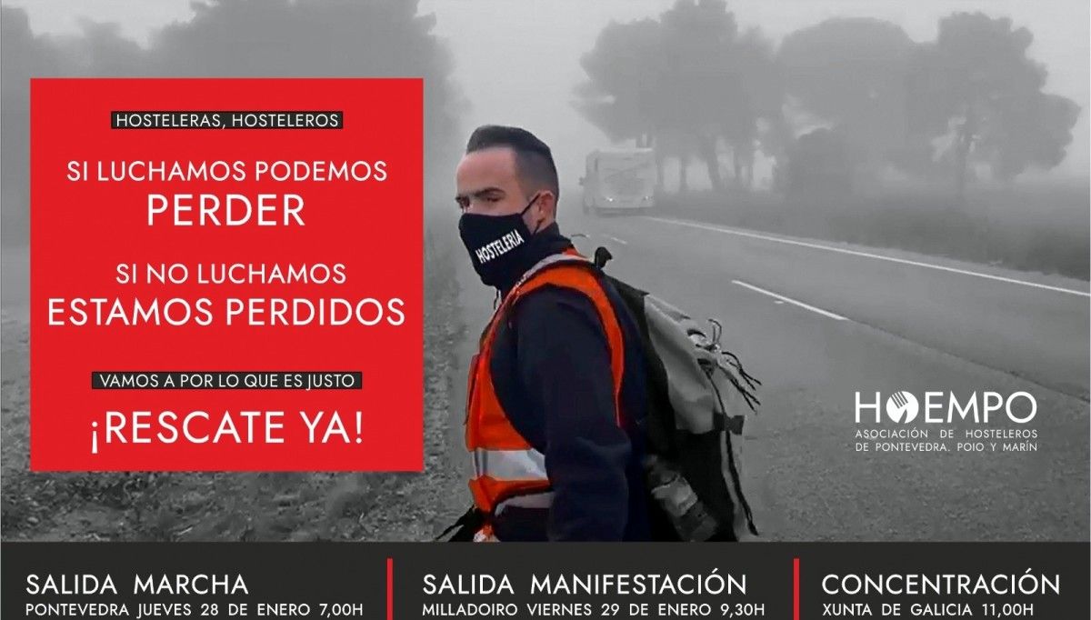 Convocatoria da marcha a Santiago organizada por Hoempo