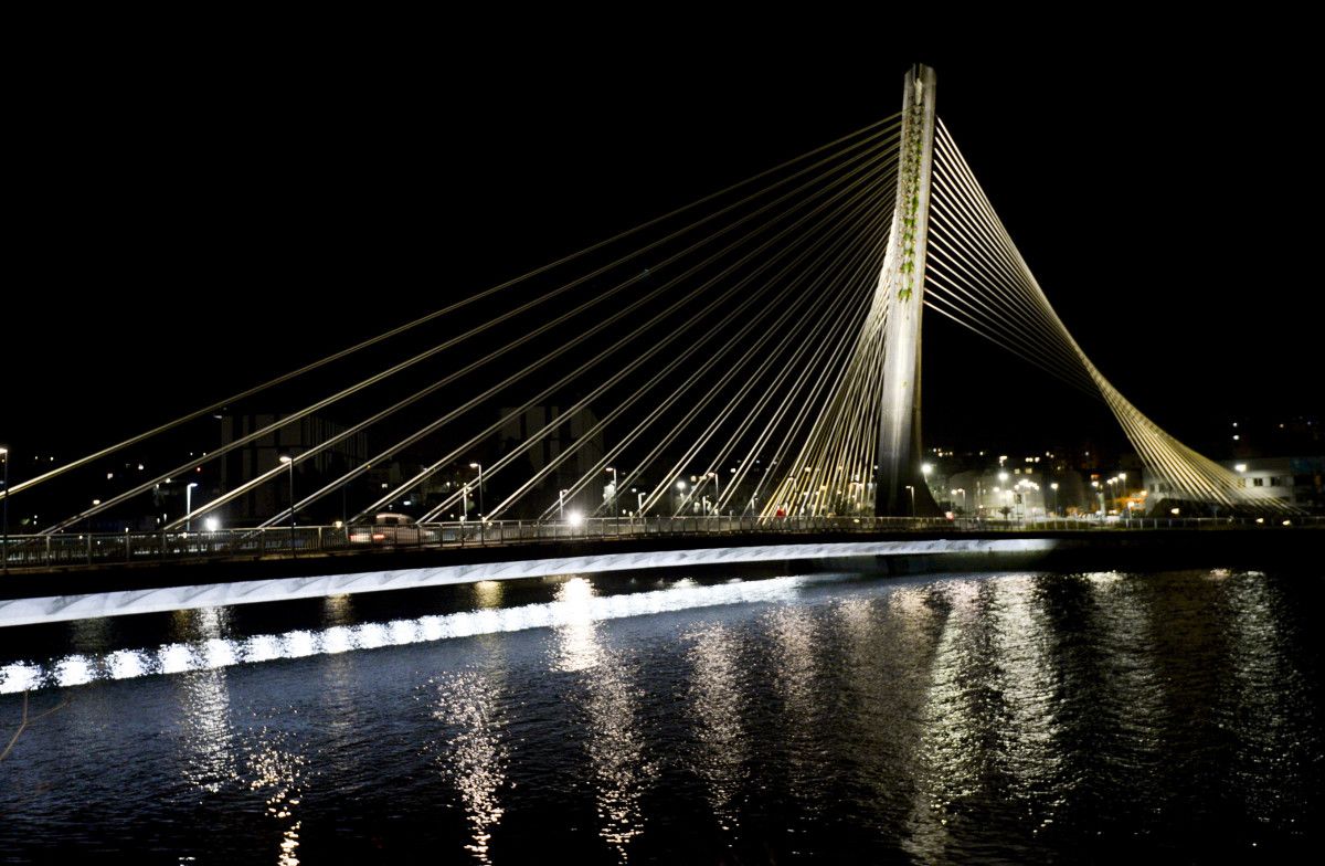 Alumbrado ornamental de los puentes de Pontevedra