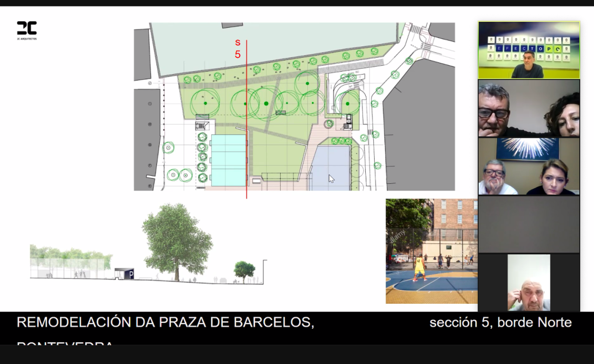 Reunión telemática del concejal Demetrio Gómez con representantes comerciales de Barcelos para analizar la reforma de la plaza
