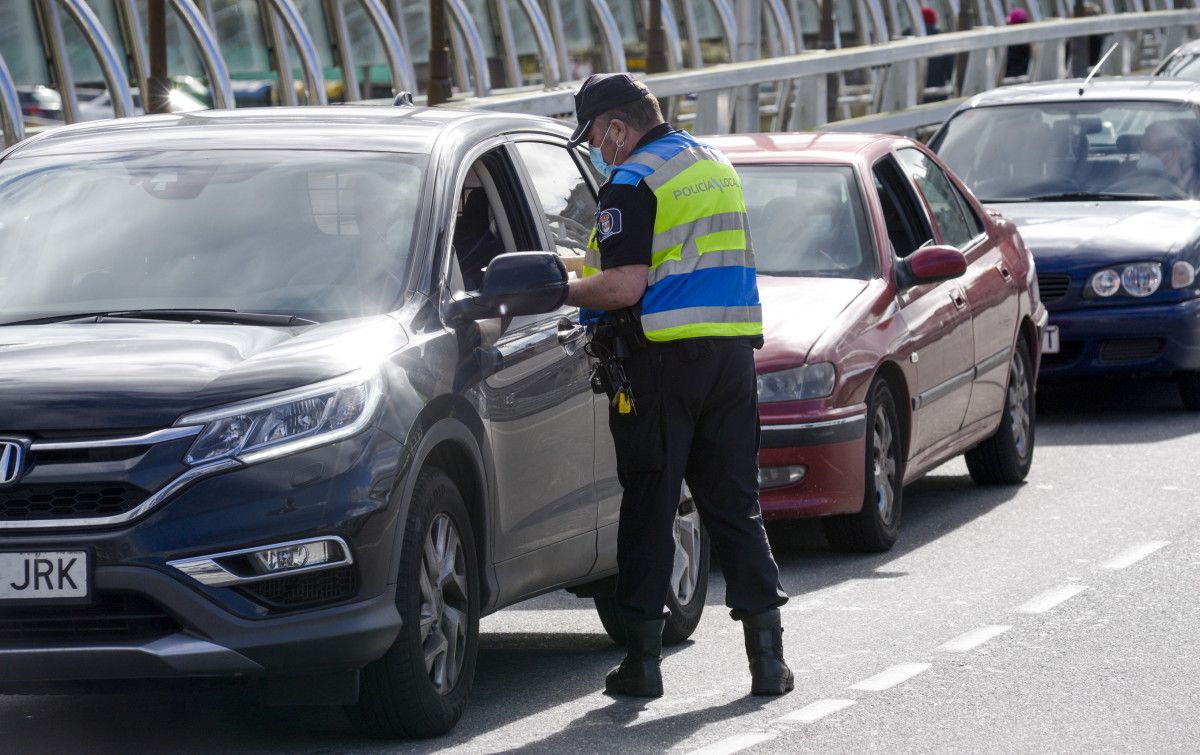 Control perimetral de la Policia Local de Pontevedra