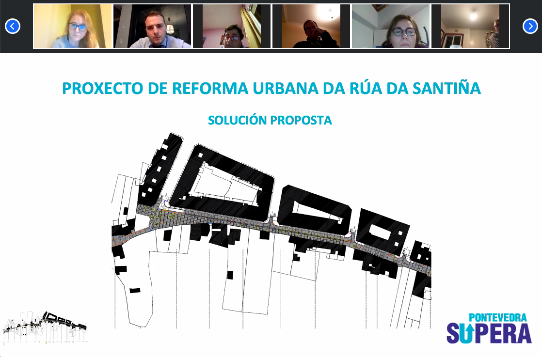 Reunión do proxecto de reforma urbana da Rúa da Santiña