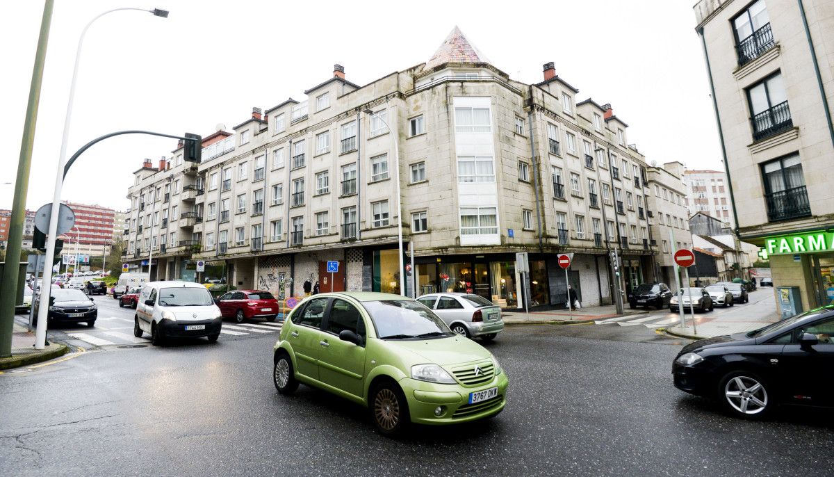 Cruzamento na Rúa Xose Malvar 