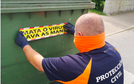 Actuación de Protección Civil de Cuntis durante la pandemia