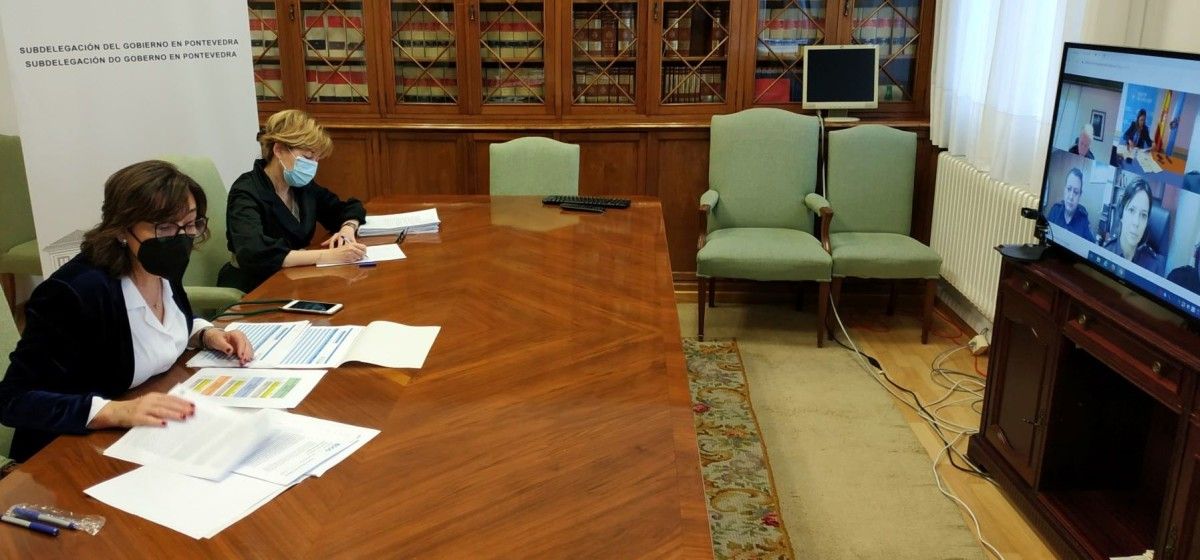 Maica Larriba, subdelegada do Goberno, preside a reunión telemática do CECOR