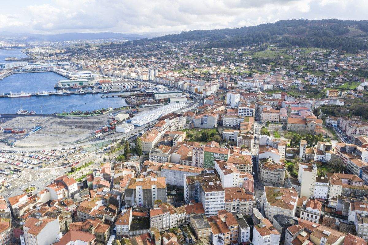 Fotografía aérea de Marín