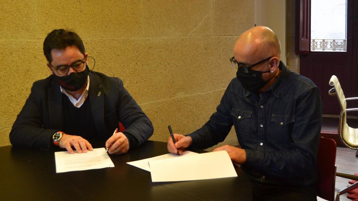 Soto y Cendón, en la firma del acuerdo 