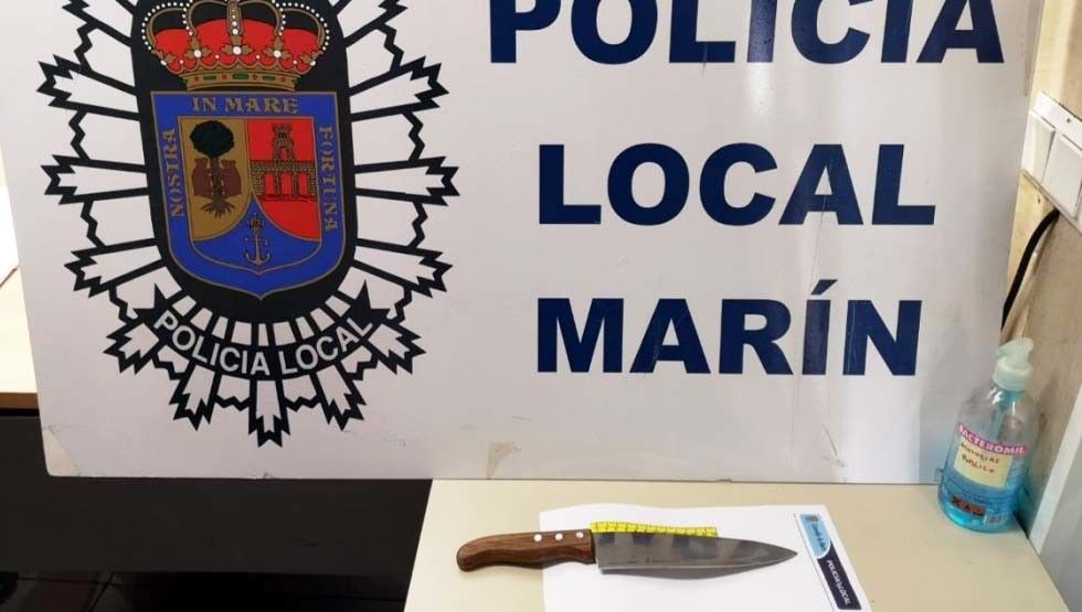 Cuchillo usando en la agresión de Marín