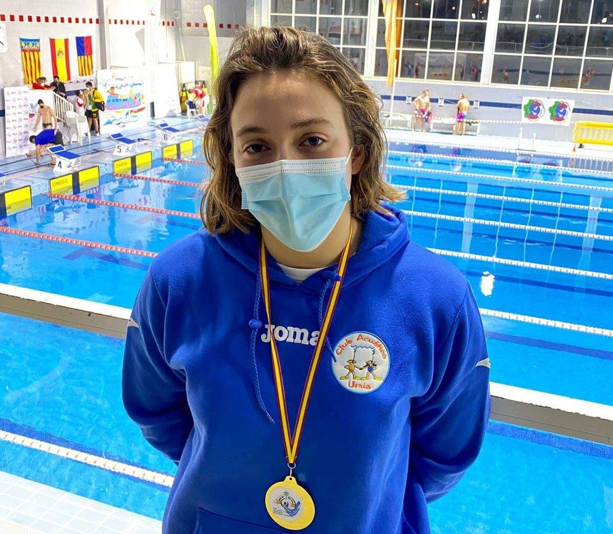 Antía García, en el Campeonato de España de Invierno de Salvamento y Socorrismo