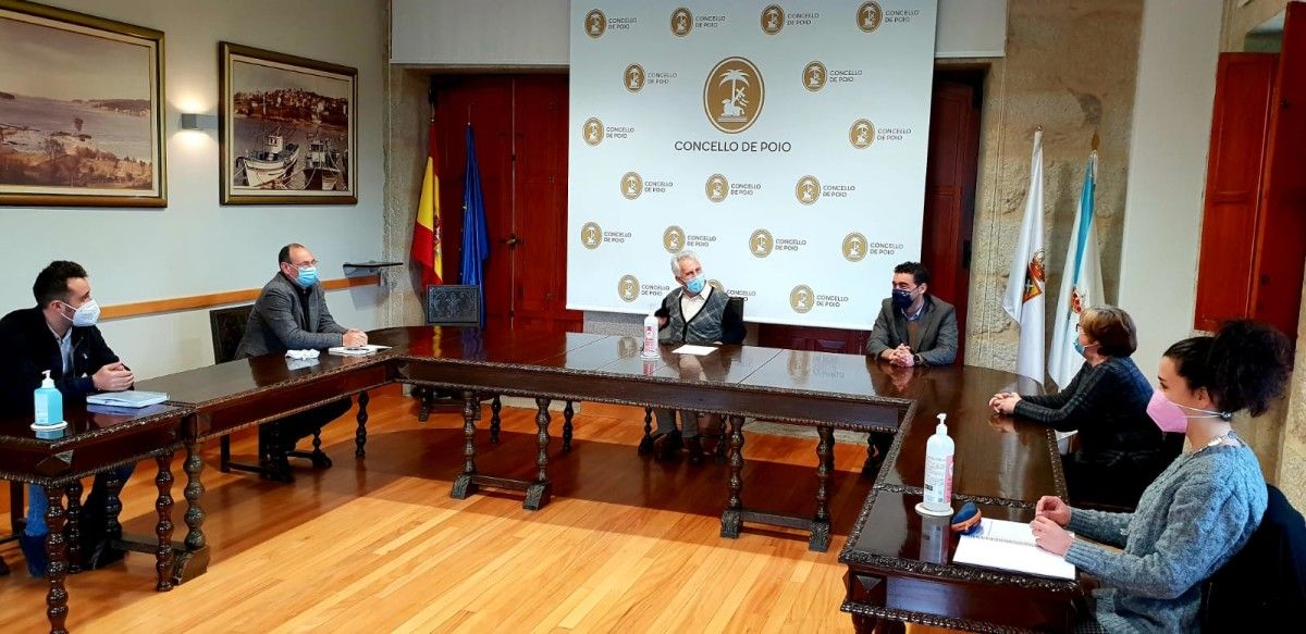 Reunión en Poio con trabajadoras del Servizo de Axuda no Fogar (SAF)