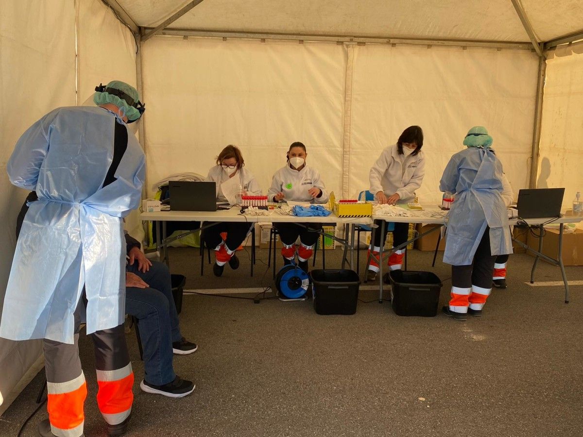 Cribado de test PCR en Vilagarcía de Arousa