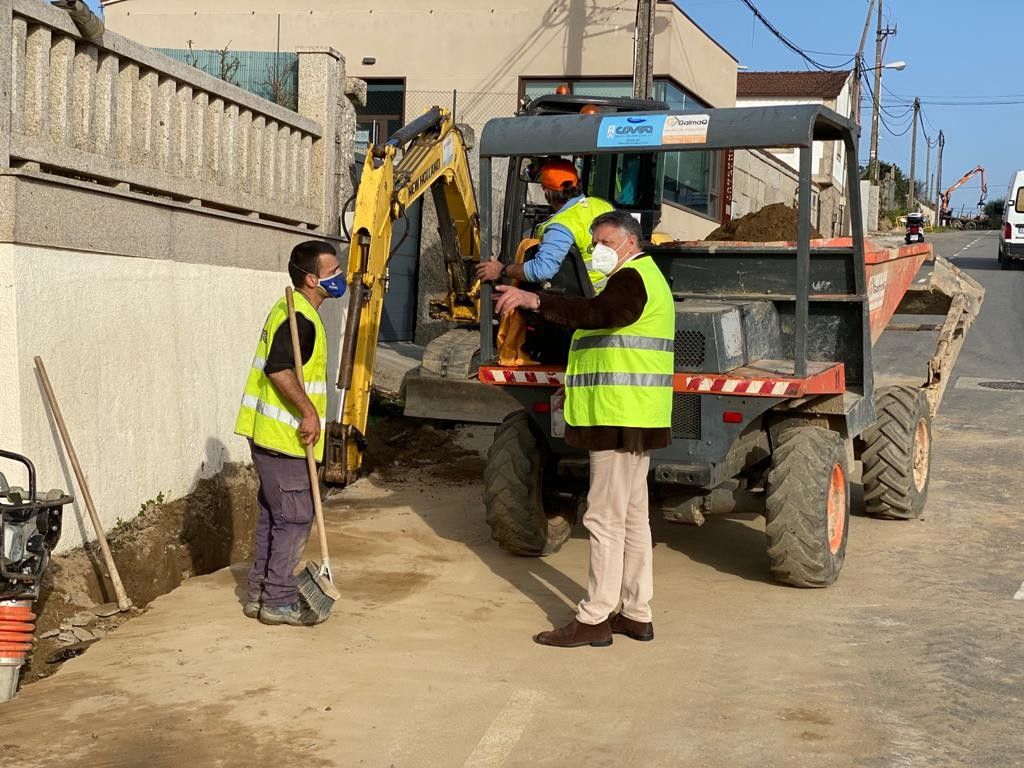 Obras en la Rúa do Vento, Sanxenxo