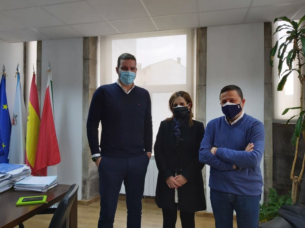 Reunión entre los alcaldes de Cuntis, Manuel Campos, y A Estrada, José López
