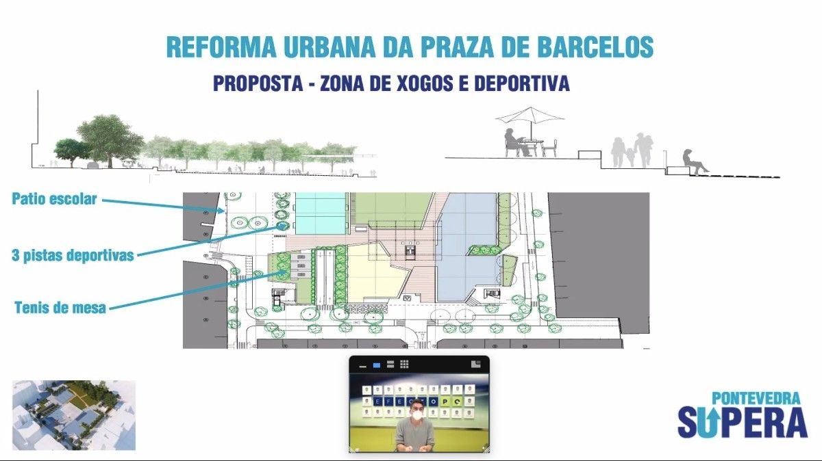 Reunión online del concejal de Obras Urbanas con los vecinos de la plaza de Barcelos