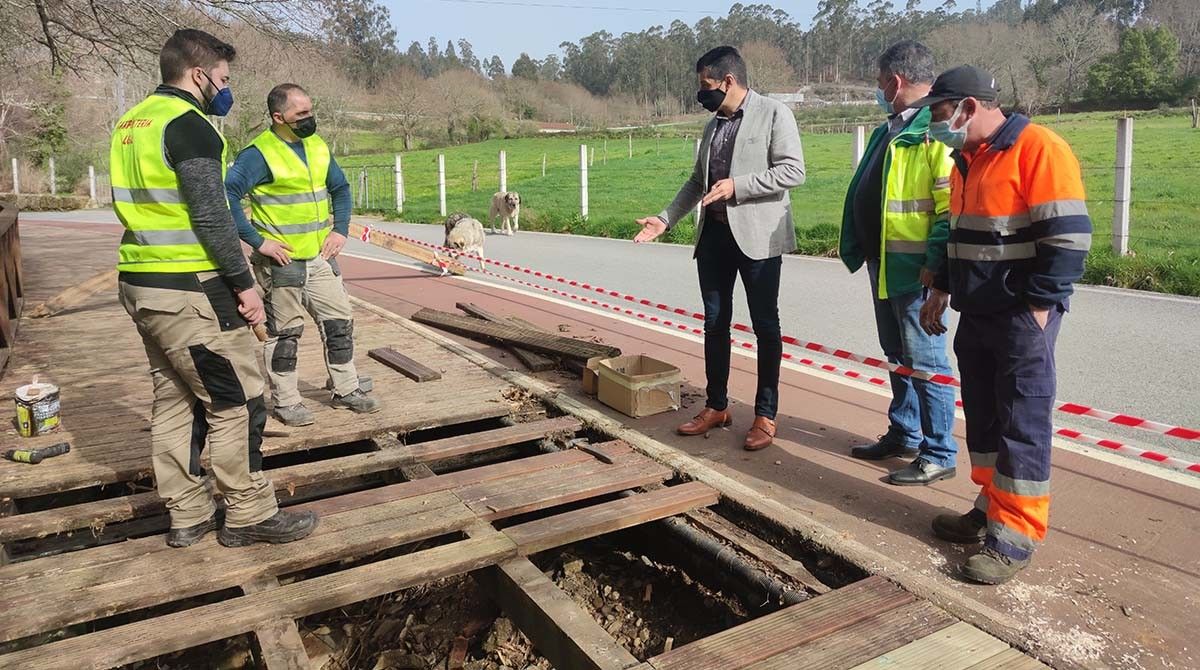 Reparación de la pasarela del Paseo da Calzada