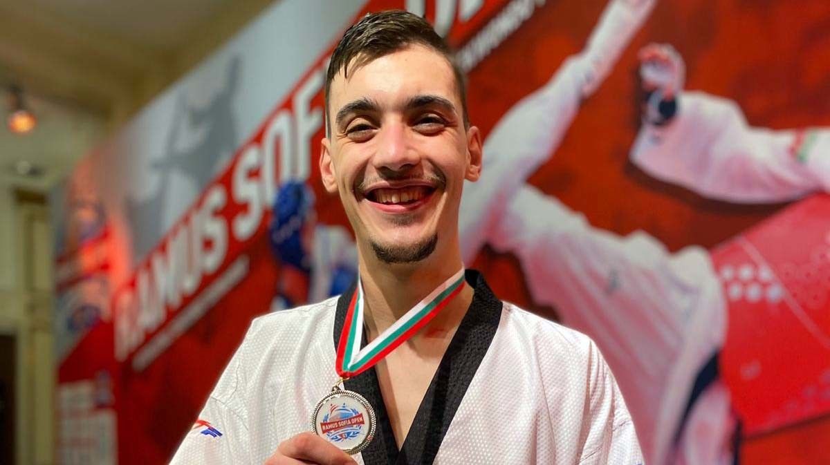 Ivan García tras quedar segundo no Open de Sofía de taekwondo