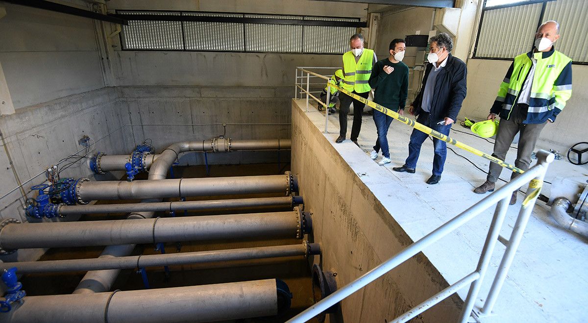 Visita ás obras do novo depósito de auga de Castro Senín
