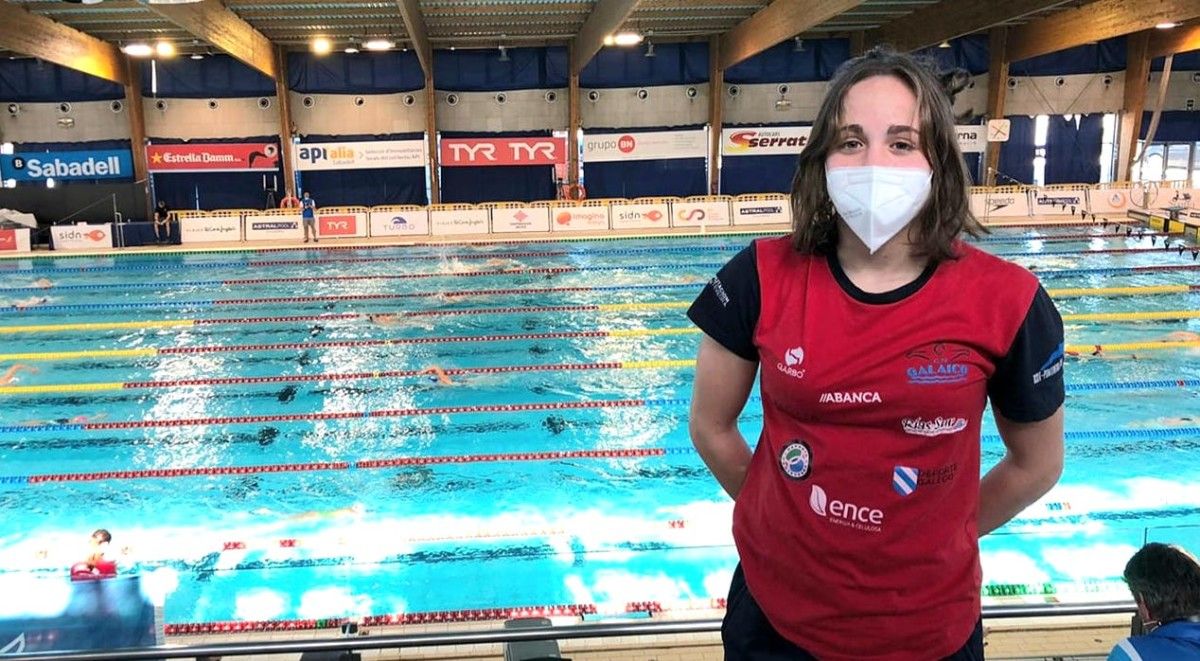 Alicia Bouzas no Campionato de España Open de Natación, en Sabadell